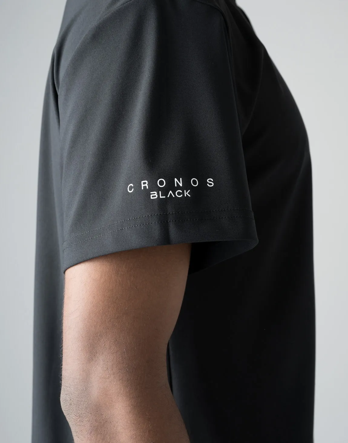 CRONOS BLACK STRIPED POLO SHIRT【BLACK】