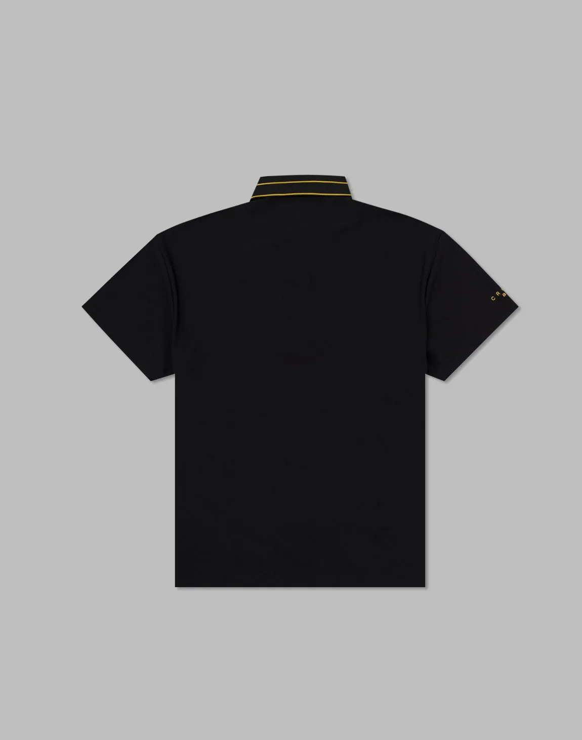 CRONOS BLACK STRIPED POLO SHIRT【BLACK×YELLOW】