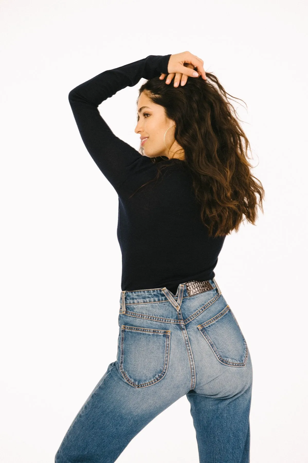 Cropped Straight Leg Denim