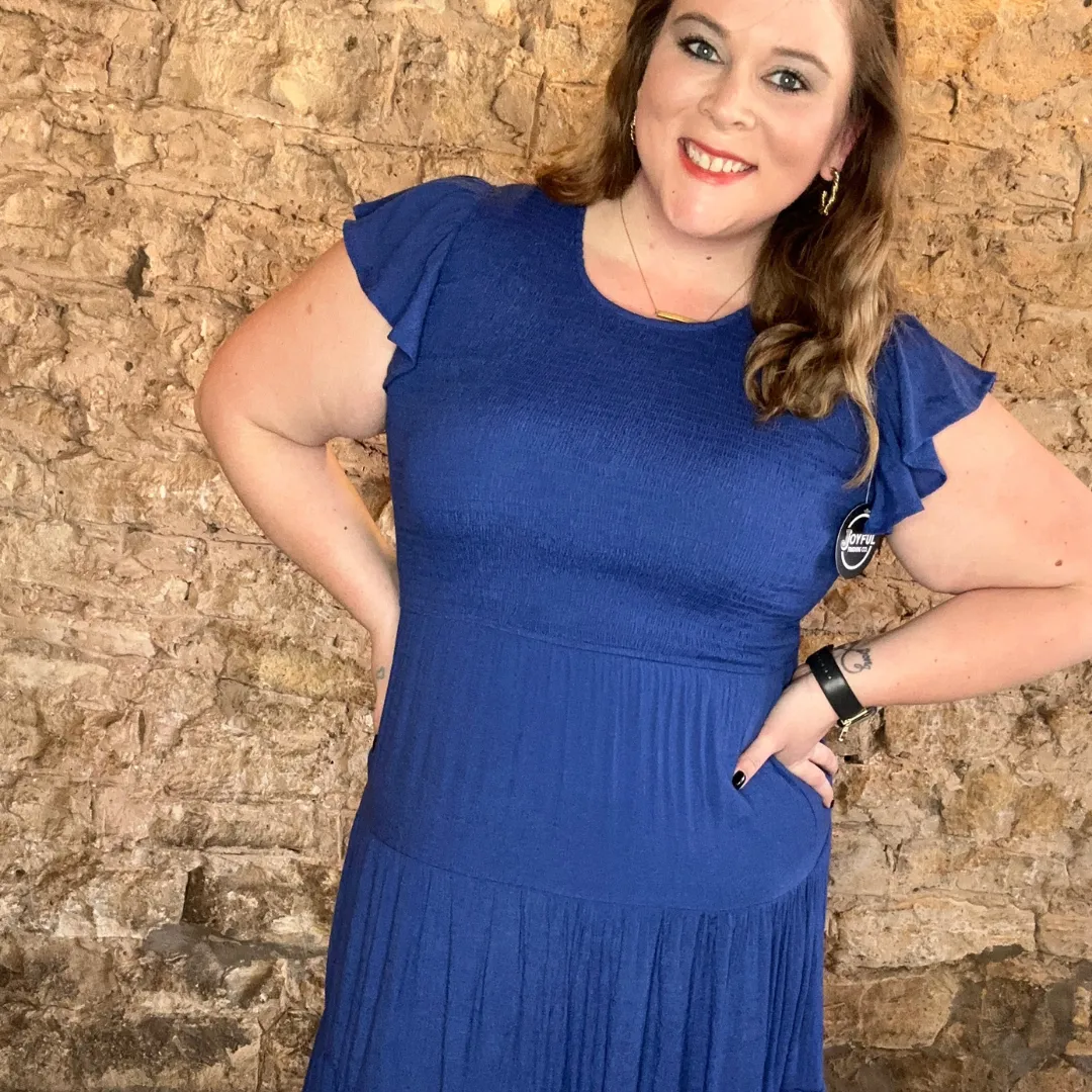 CURVY | Mia Midi Dress | Royal Blue
