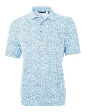 Cutter & Buck Mens Virtue Eco Pique Botanical Print Recycled Polo