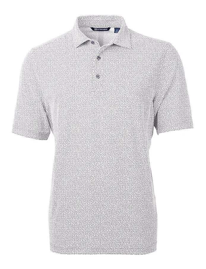 Cutter & Buck Mens Virtue Eco Pique Botanical Print Recycled Polo