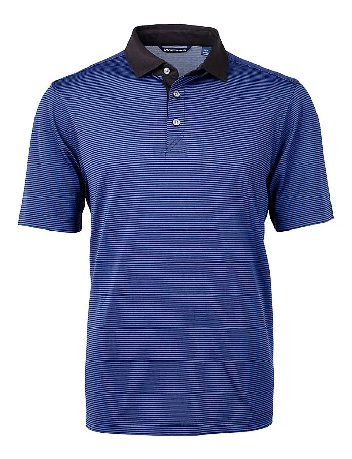 Cutter & Buck Virtue Eco Pique Micro Stripe Recycled Mens Polo