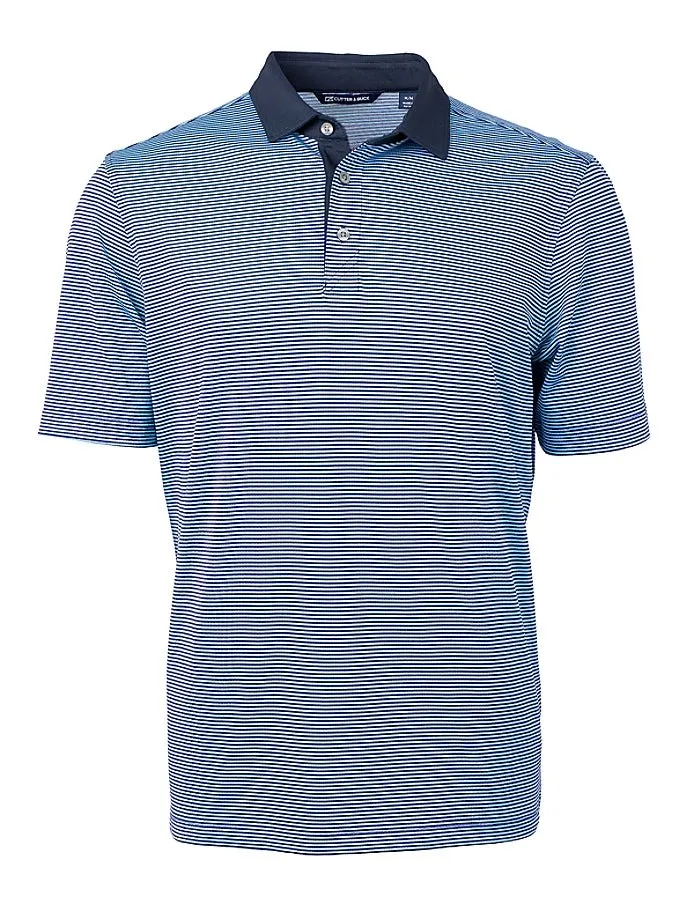 Cutter & Buck Virtue Eco Pique Micro Stripe Recycled Mens Polo