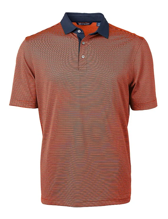 Cutter & Buck Virtue Eco Pique Micro Stripe Recycled Mens Polo