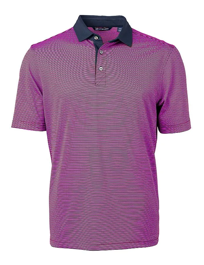 Cutter & Buck Virtue Eco Pique Micro Stripe Recycled Mens Polo