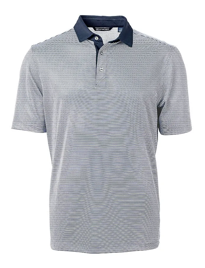 Cutter & Buck Virtue Eco Pique Micro Stripe Recycled Mens Polo