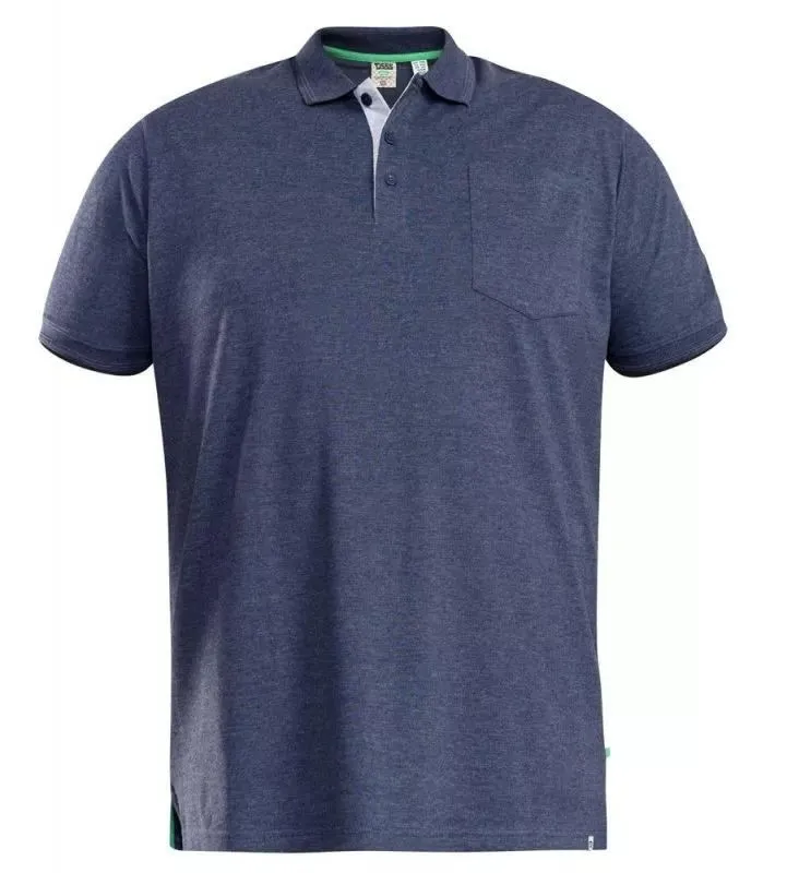 D555 Men's Grant Fully Combed Pique Polo Shirt in 8 Colour Options 2XL to 10XL