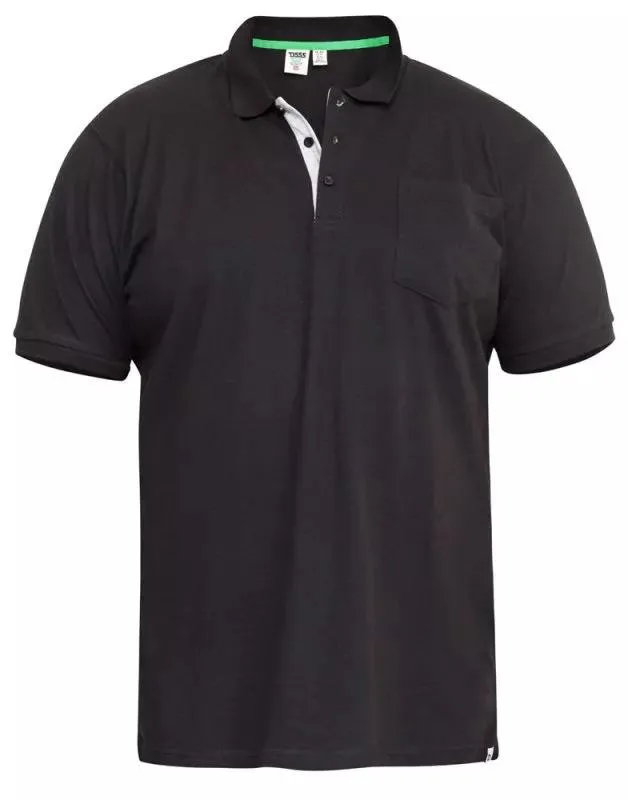 D555 Men's Grant Fully Combed Pique Polo Shirt in 8 Colour Options 2XL to 10XL