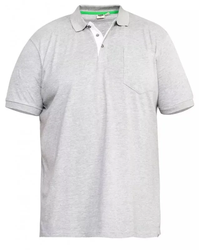 D555 Men's Grant Fully Combed Pique Polo Shirt in 8 Colour Options 2XL to 10XL
