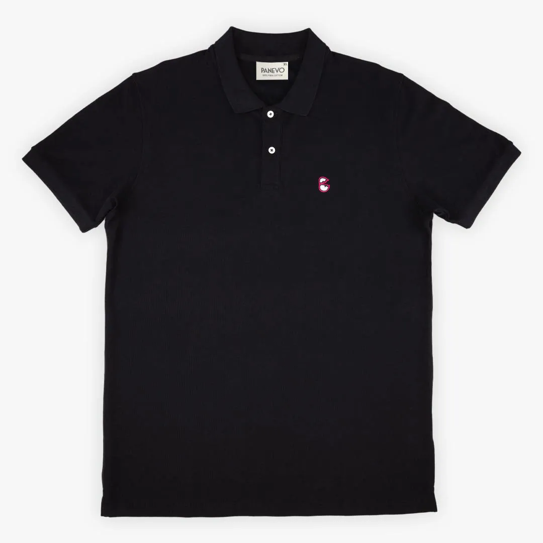 Deep Black Pique Polo