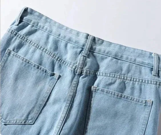 DenimCraft™ | Men's Straight Leg Denim Jeans | Relaxed Fit, Durable Fabric for Everyday Wear