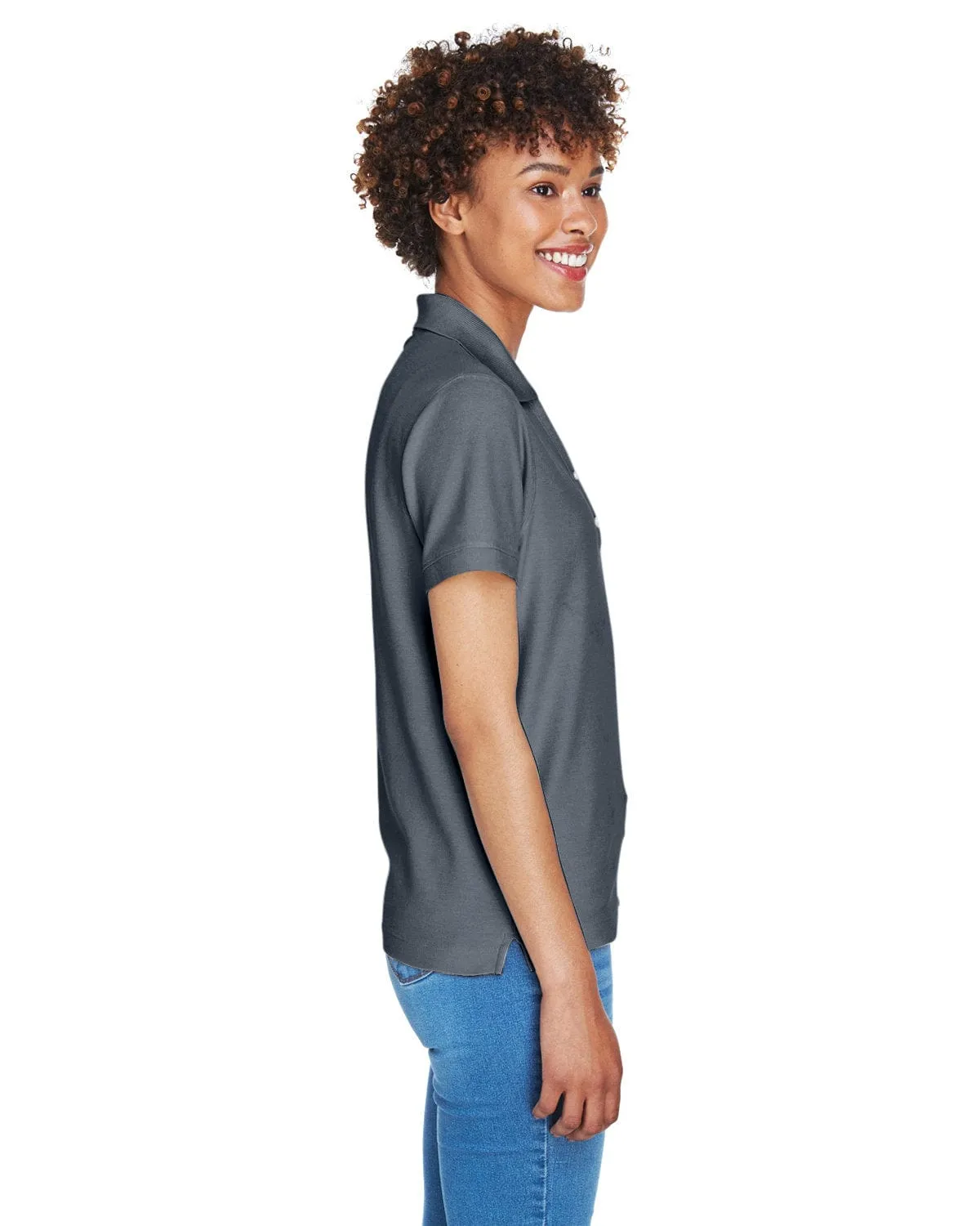 Devon & Jones Ladies Fine Pima Pique Polo | Graphite