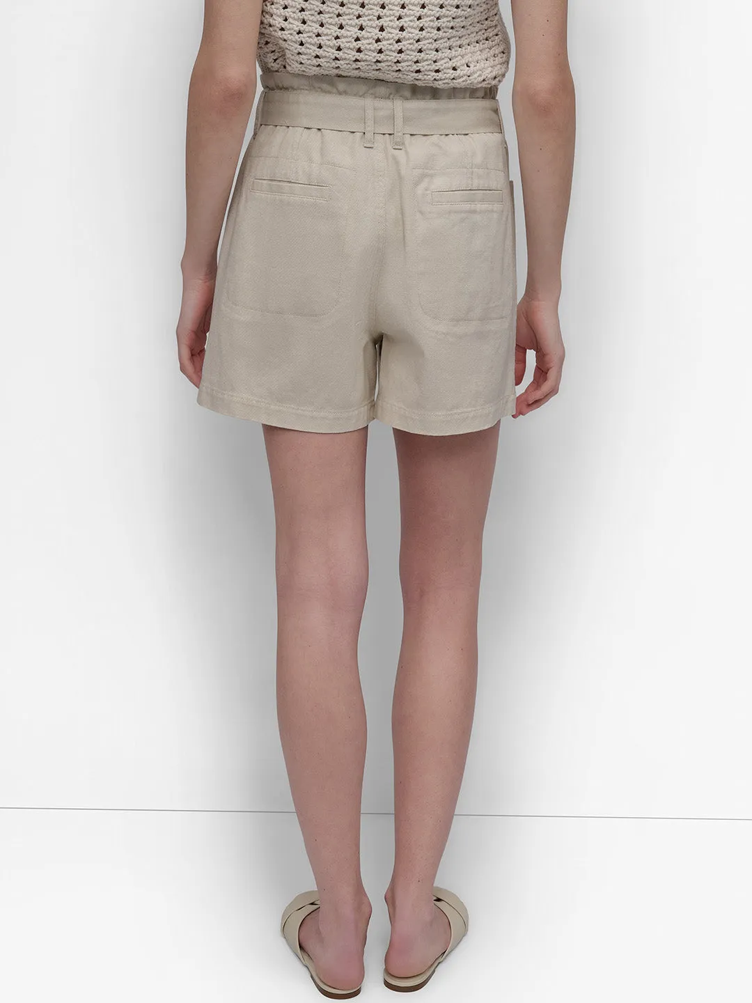 DKNY Women Beige Straight Fit Solid Shorts