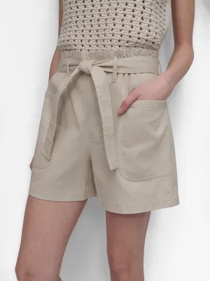DKNY Women Beige Straight Fit Solid Shorts
