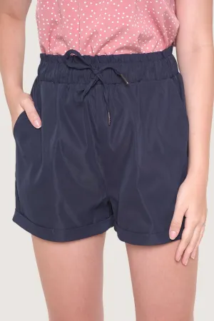 Drawstring Paperbag Waist Shorts