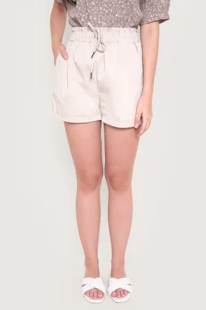 Drawstring Paperbag Waist Shorts