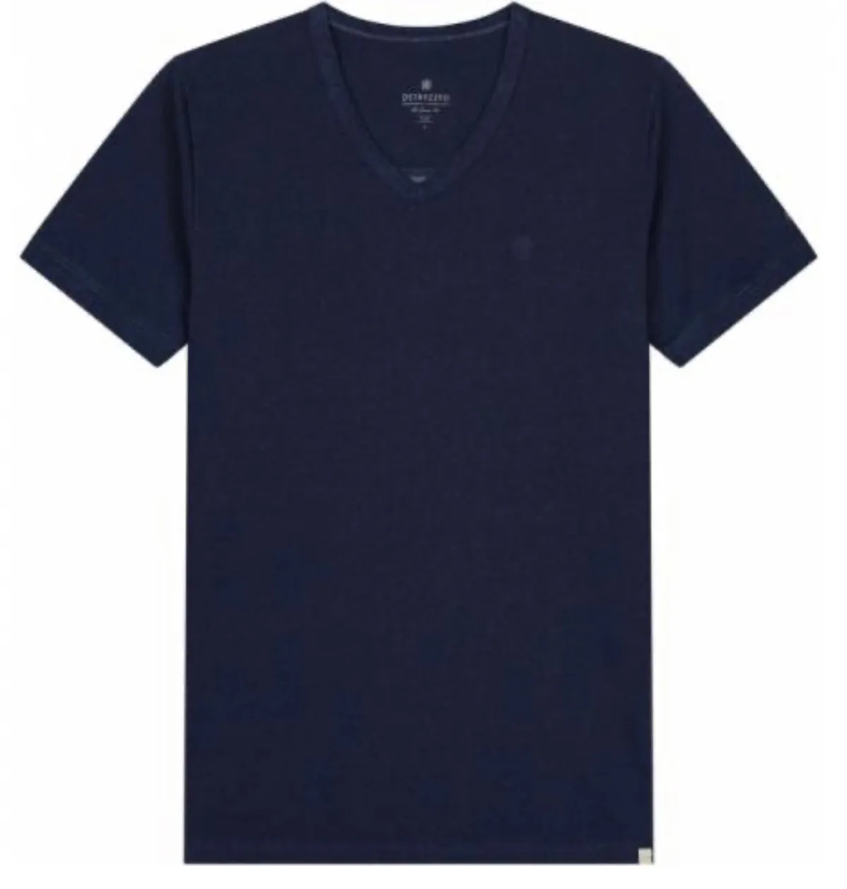DSZ INDIGO KNITTED V-NECK T-SHIRT