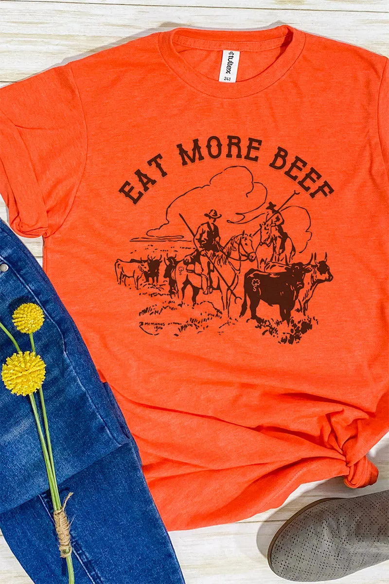 Eat More Beef Unisex Poly-Rich Blend Tee