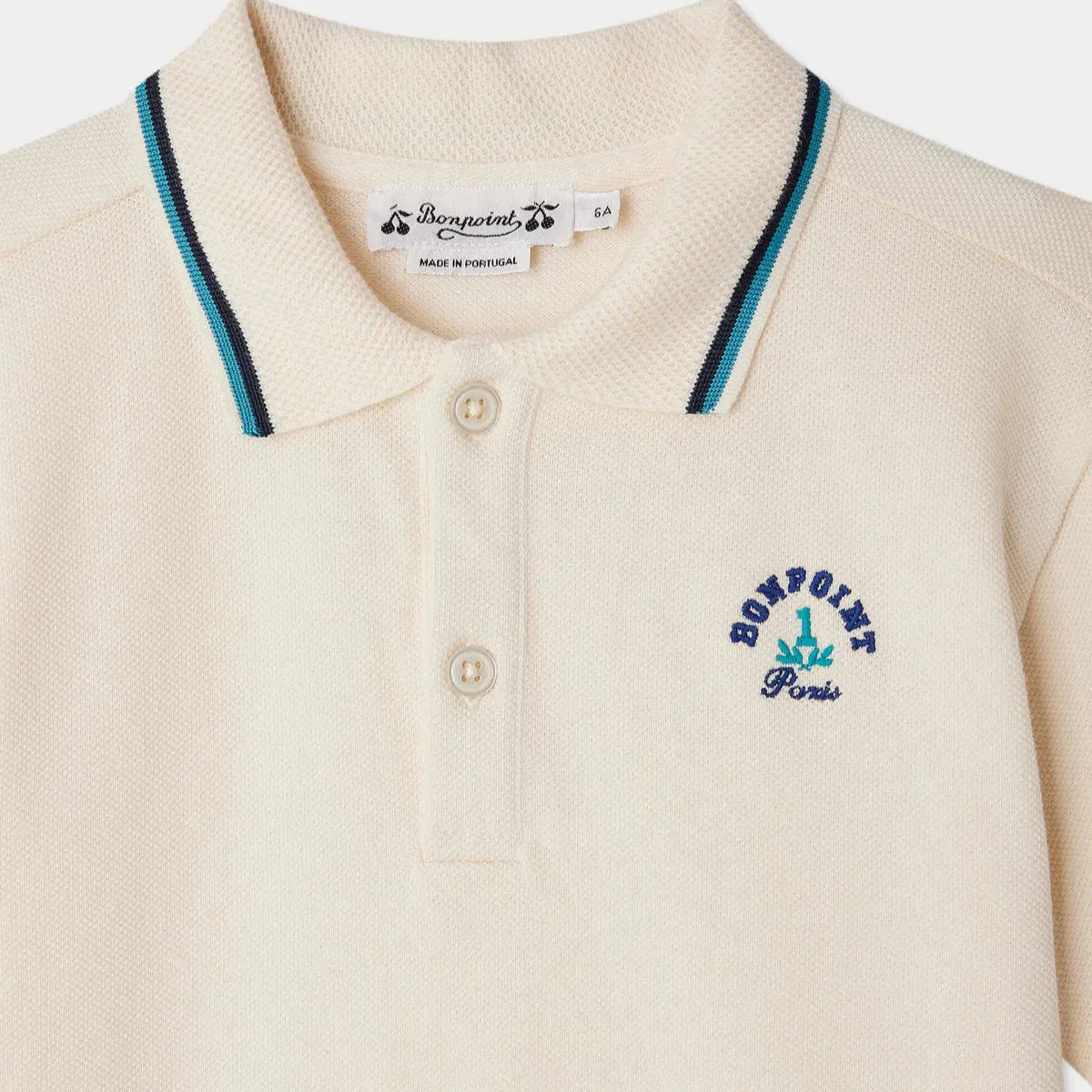 Edric polo with striped collar