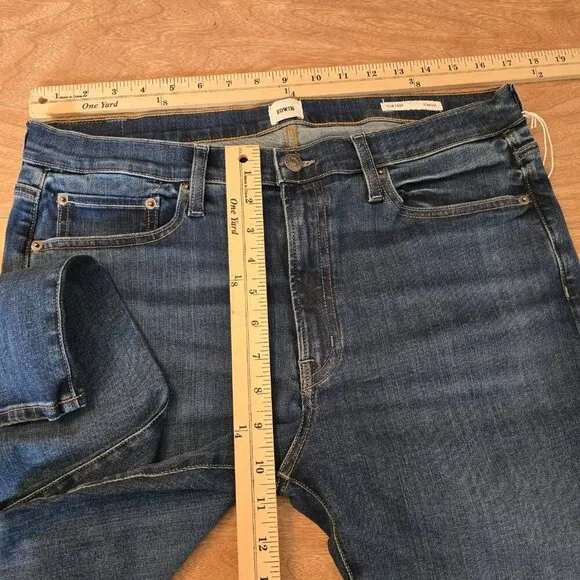 Edwin Elin Crop Womens Jeans Indigo Mid Stone Wash Straight 5 Pockets Size 31
