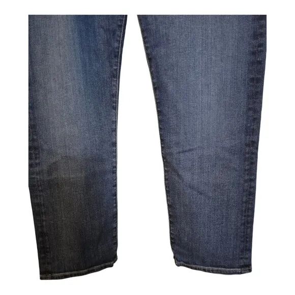 Edwin Elin Crop Womens Jeans Indigo Mid Stone Wash Straight 5 Pockets Size 31