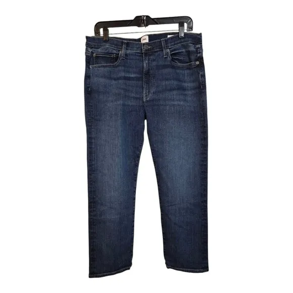 Edwin Elin Crop Womens Jeans Indigo Mid Stone Wash Straight 5 Pockets Size 31