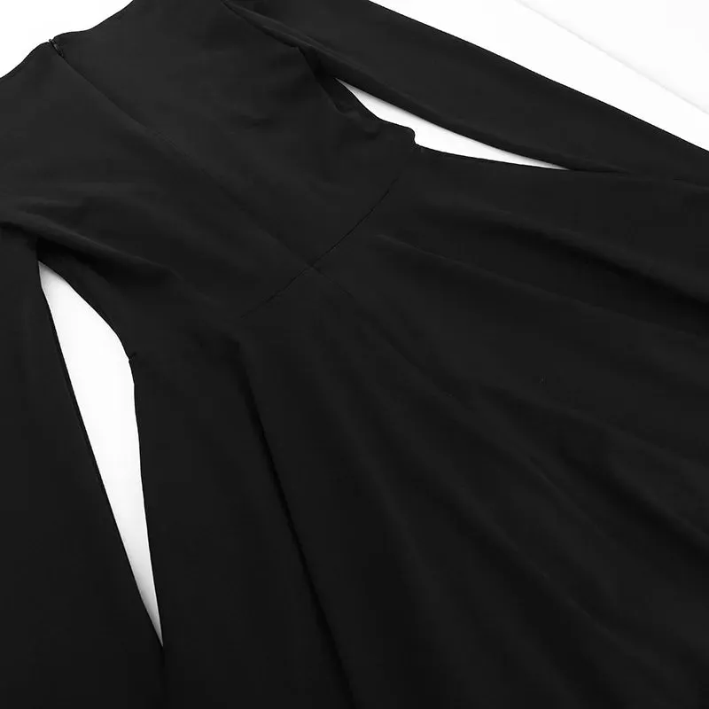 Elegant Fairy Princess Dress Square Neck Long Sleeved Bandage Dress
