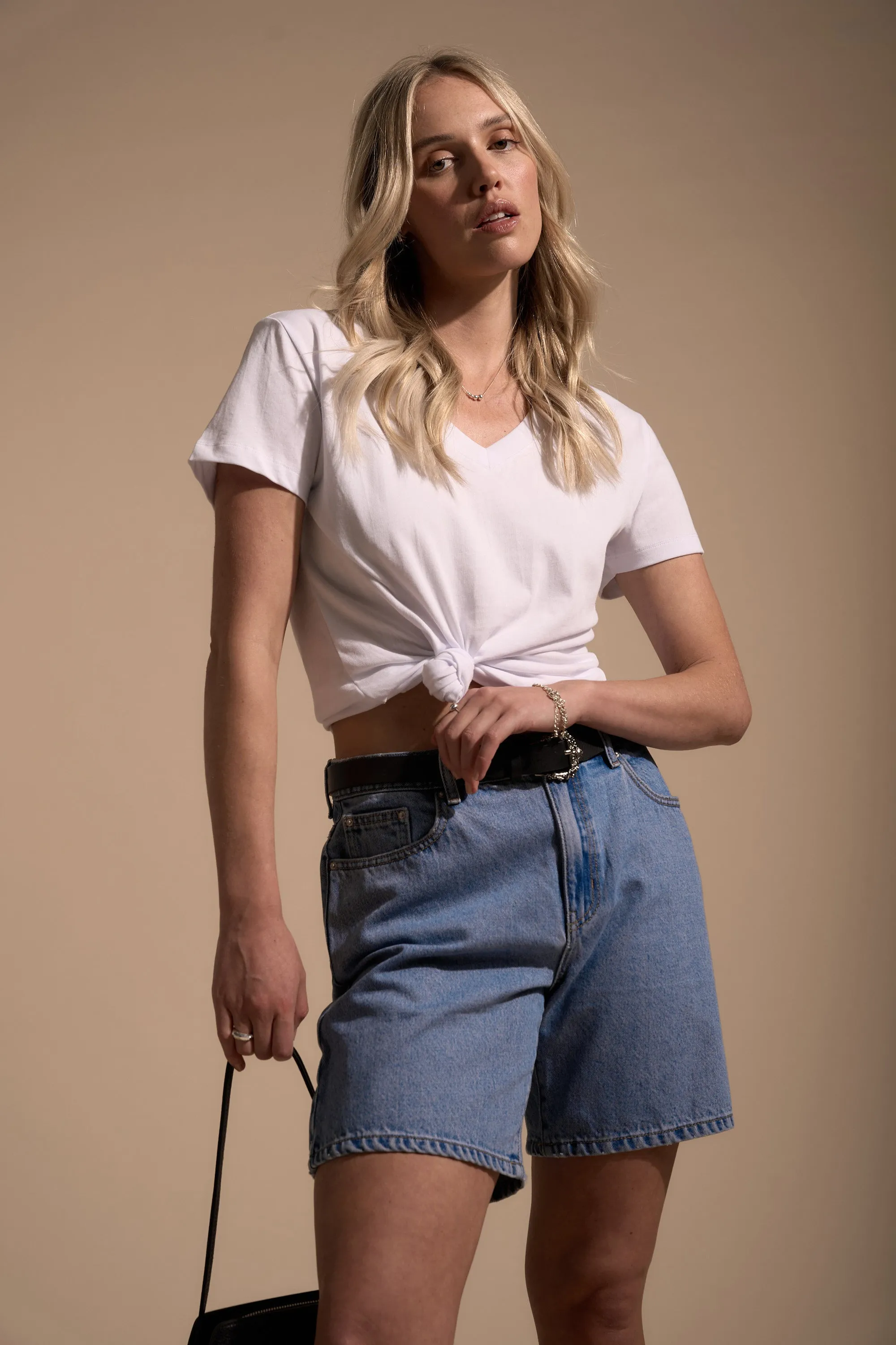 Elementary Astrid Organic/Pima Cotton V Neck Tee
