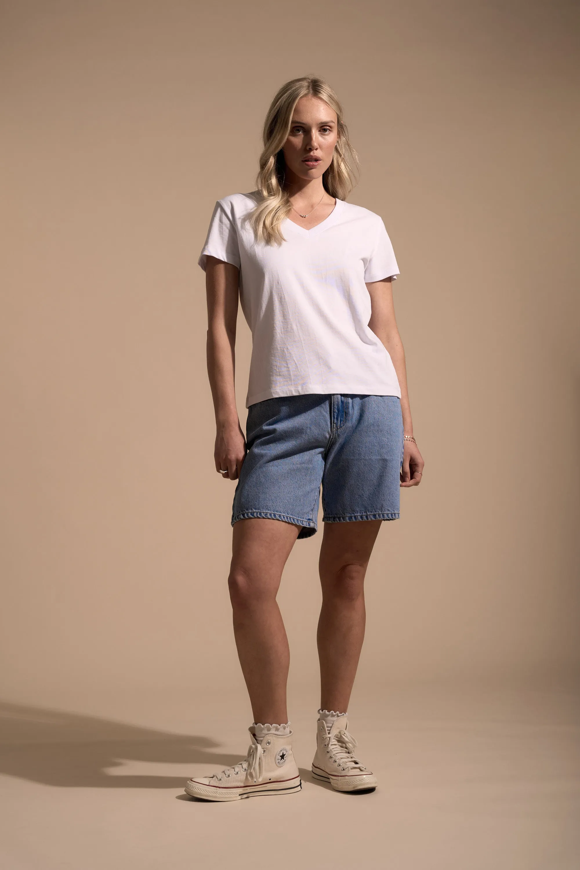 Elementary Astrid Organic/Pima Cotton V Neck Tee