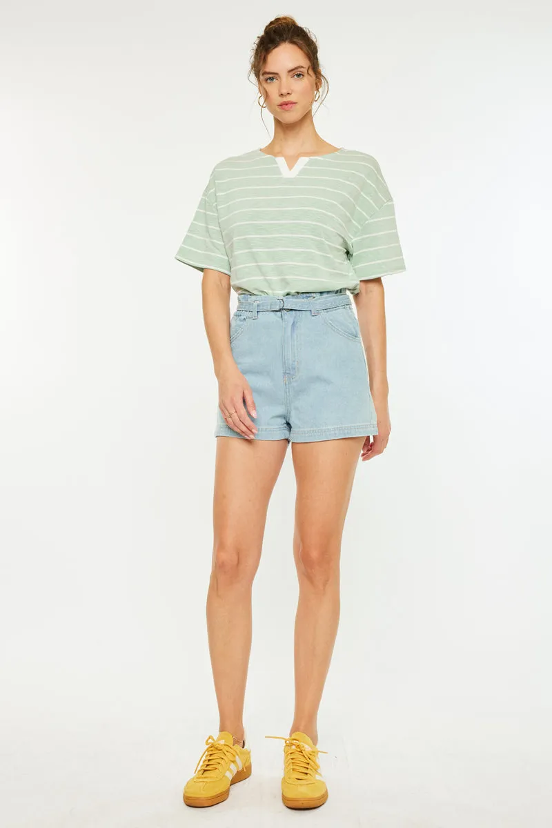 Eliana Ultra High Rise Belted Paperbag Shorts