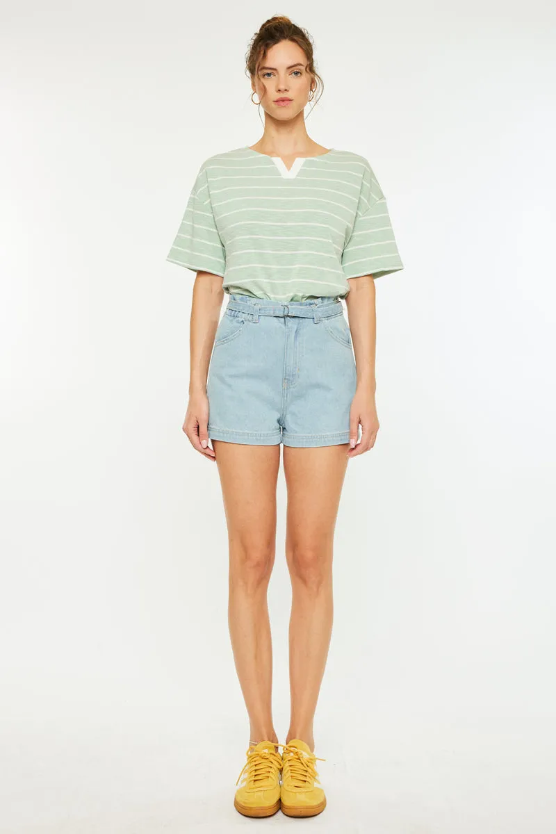 Eliana Ultra High Rise Belted Paperbag Shorts