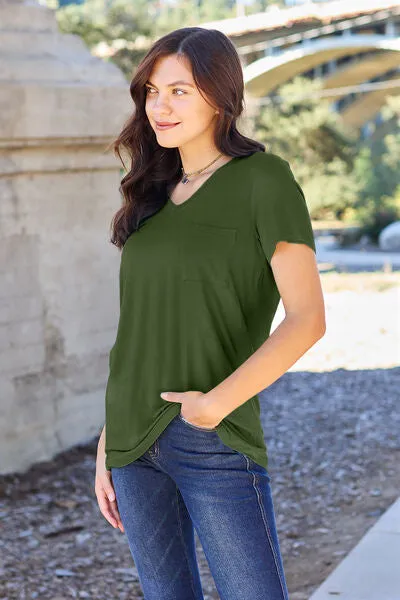 Emma Basic Bae Full Size V-Neck Short Sleeve T-Shirt