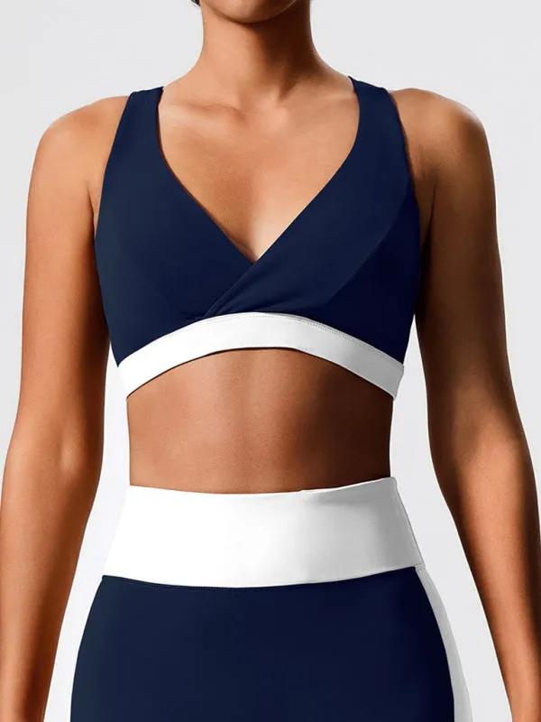 Environmentally friendly fabric new backless yoga vest   yoga pants outdoor sports suit