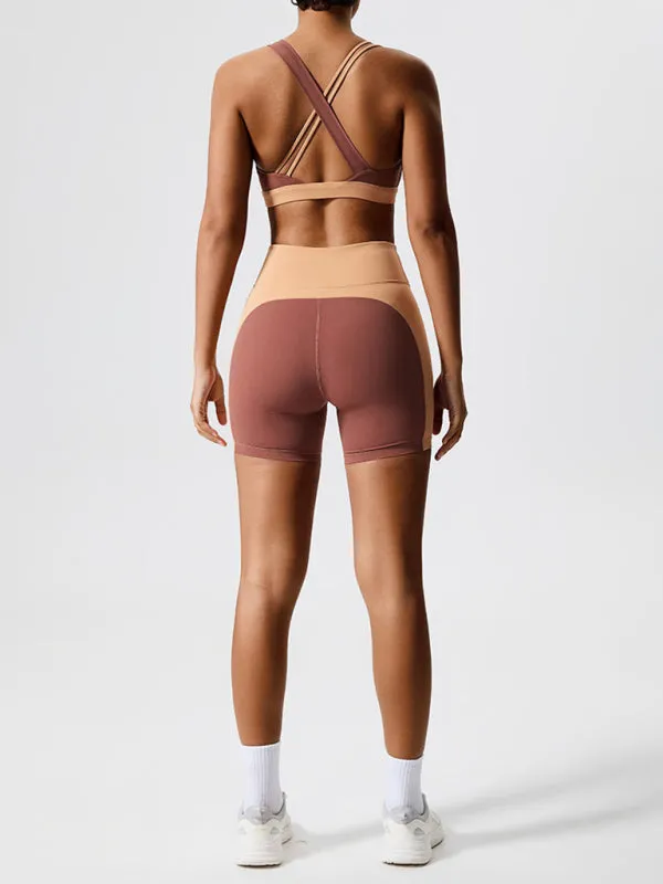 Environmentally friendly fabric new backless yoga vest   yoga pants outdoor sports suit