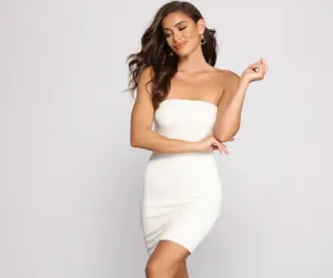Essential Ribbed Stylish Tube Mini Dress