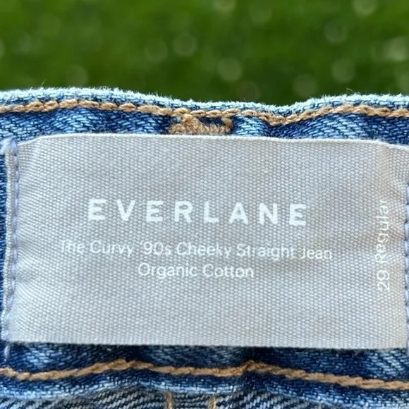 Everlane The Curvy Cheeky 90's Straight Leg High RiseButton Fly Jeans | size 29