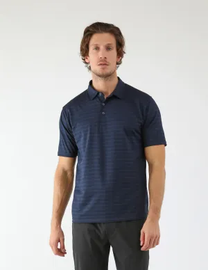 Fairway Polo: Navy Stripe