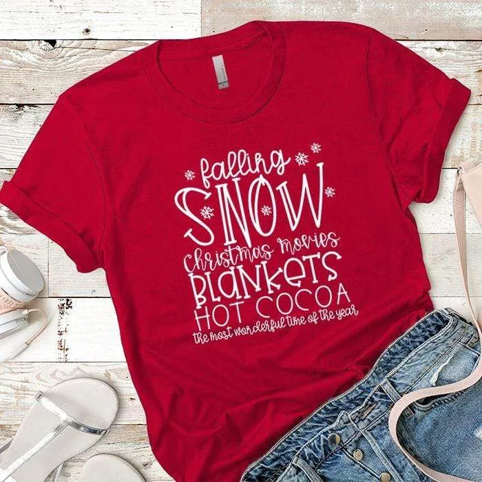 Falling Snow Premium Tees