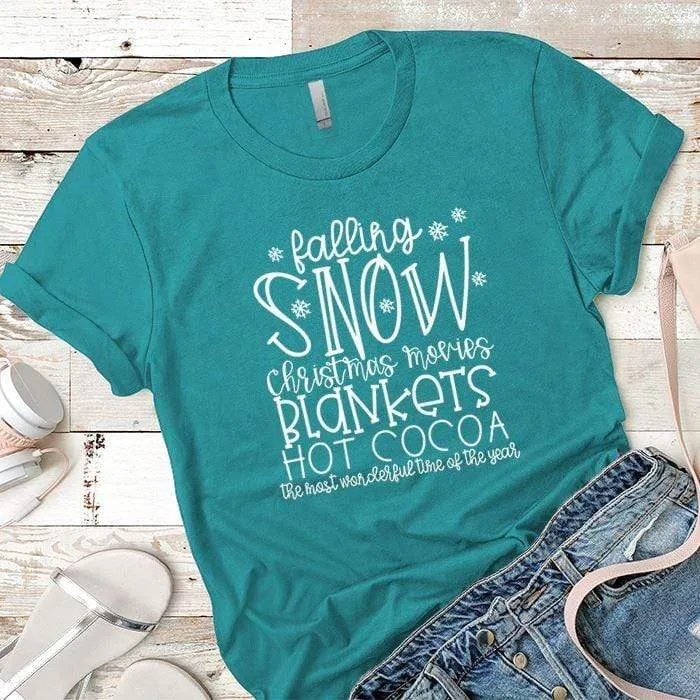 Falling Snow Premium Tees
