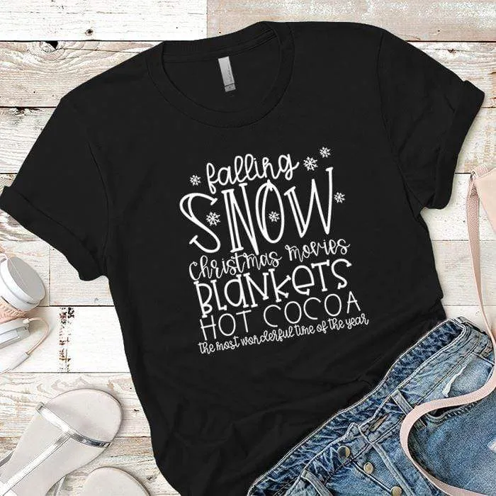 Falling Snow Premium Tees