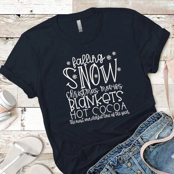 Falling Snow Premium Tees