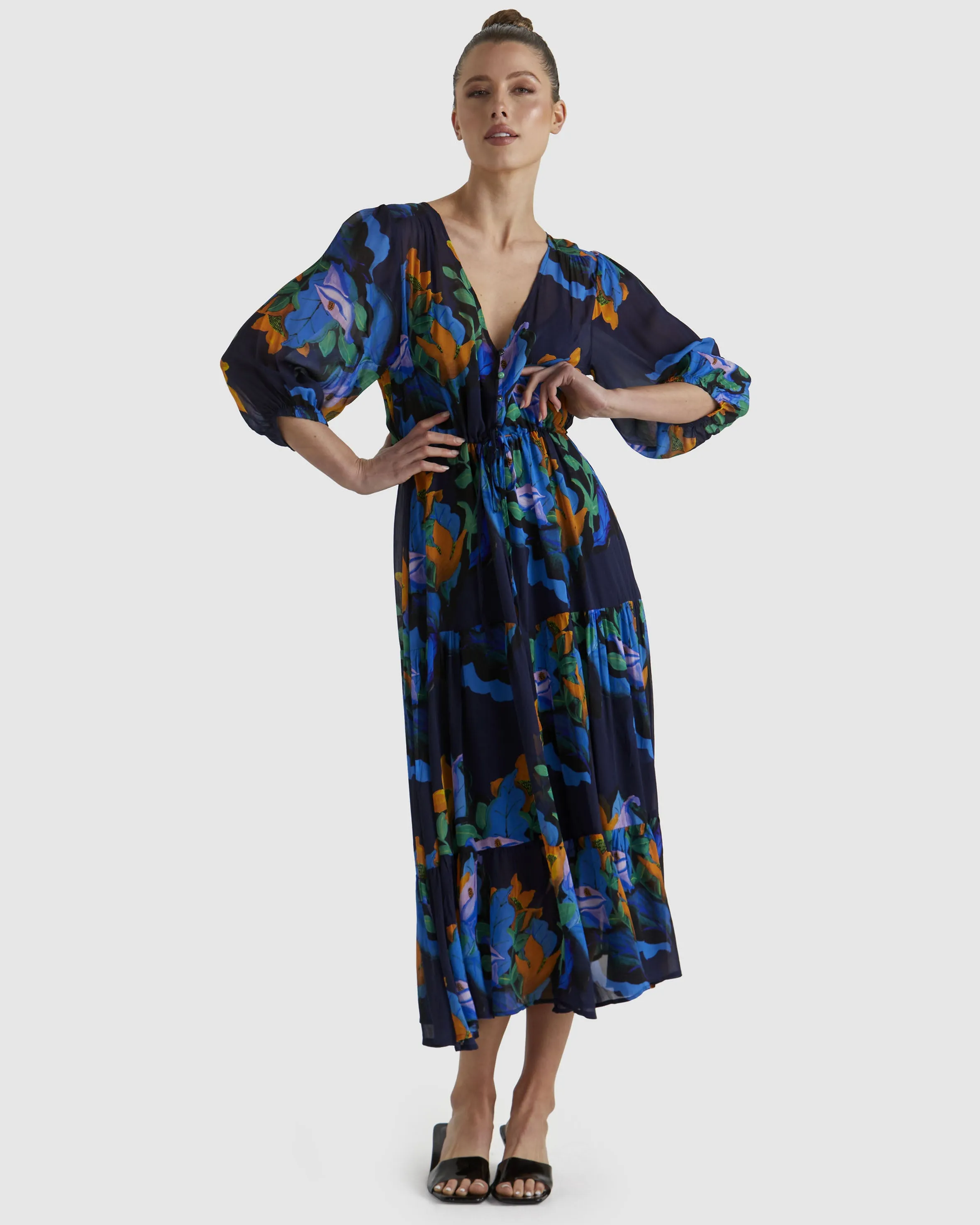 Fate   Becker Twilight Dress - Navy Floral