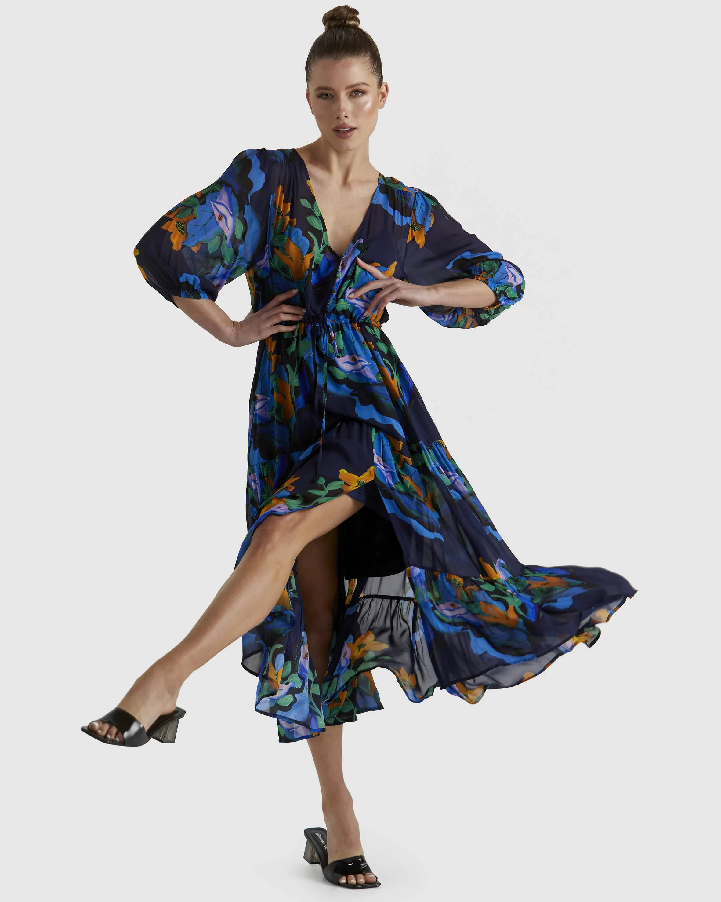 Fate   Becker Twilight Dress - Navy Floral