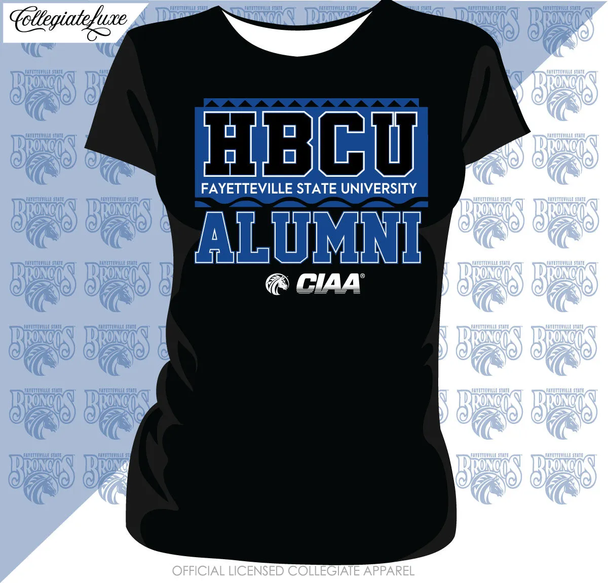 Fayetteville State | 90s ALUMNI BLACK Ladies Tees (DK)