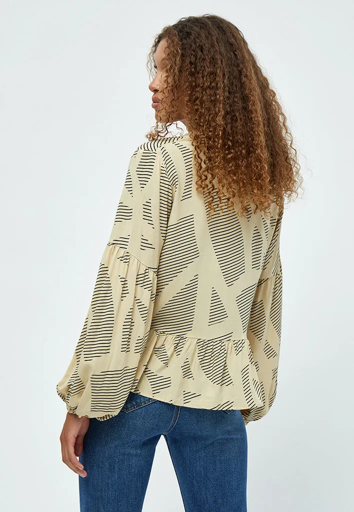 Fijola Blouse - Warm Sand Print