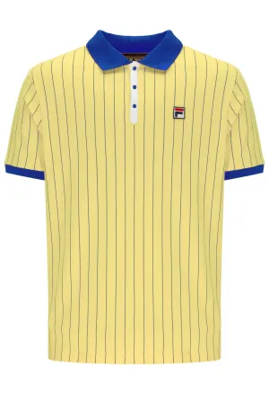 Fila BB1 Classic Vintage Striped Polo Popcorn/Blue/White