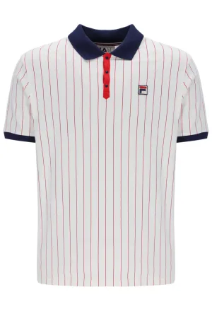 Fila BB1 Classic Vintage Striped Polo White/Navy/Red