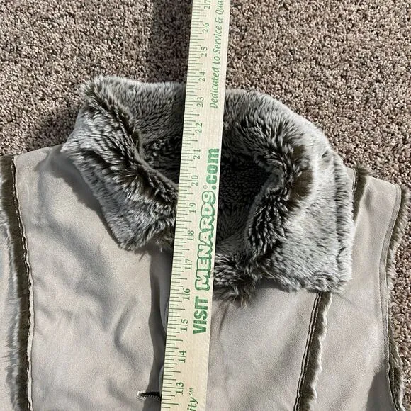 Fjall Fjallraven VTG Suede Faux Fur Vest S Made In USA Retro Outdoor