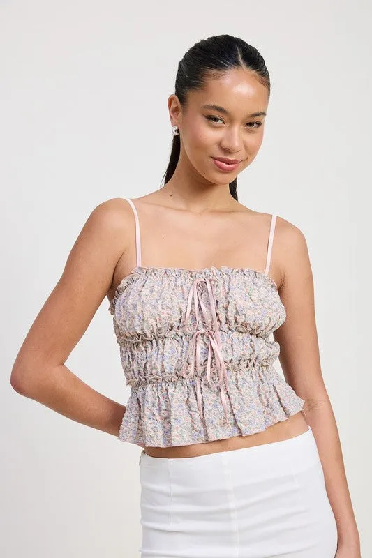Floral Ruffle Top